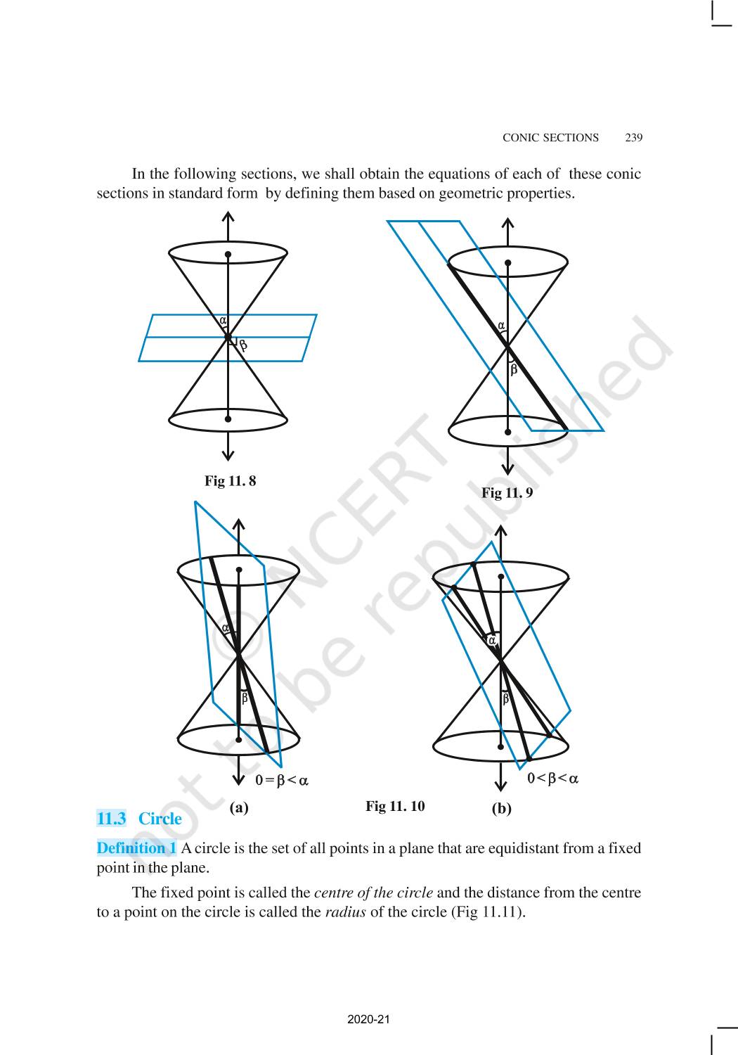 Conic Sections - NCERT Book Of Class 11 Mathematics